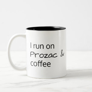 Jag kör på Prozackaffemuggen Två-Tonad Mugg