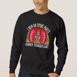 Jag Kör På Reservdelar Njurtransplantation Donatio Lång Ärmad Tröja