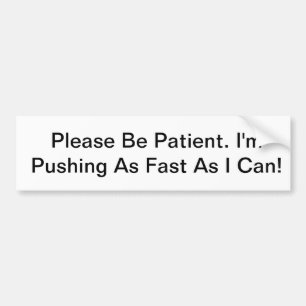 Jag kör så hårt jag kan! Bumper Sticker Bildekal