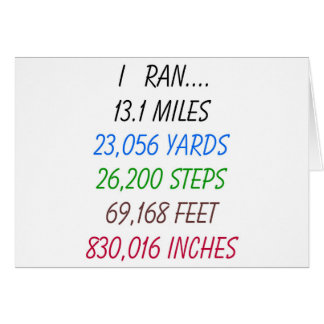Jag körde 13,1 Miles Hälsningskort