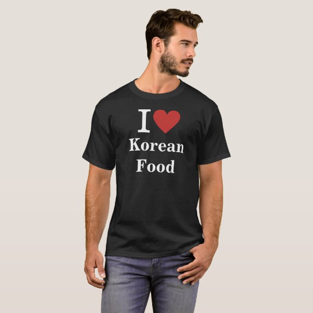 Jag ❤️ koreanska matvaror för ANPASSNINGSBARNA Man T Shirt (Hel framsida)