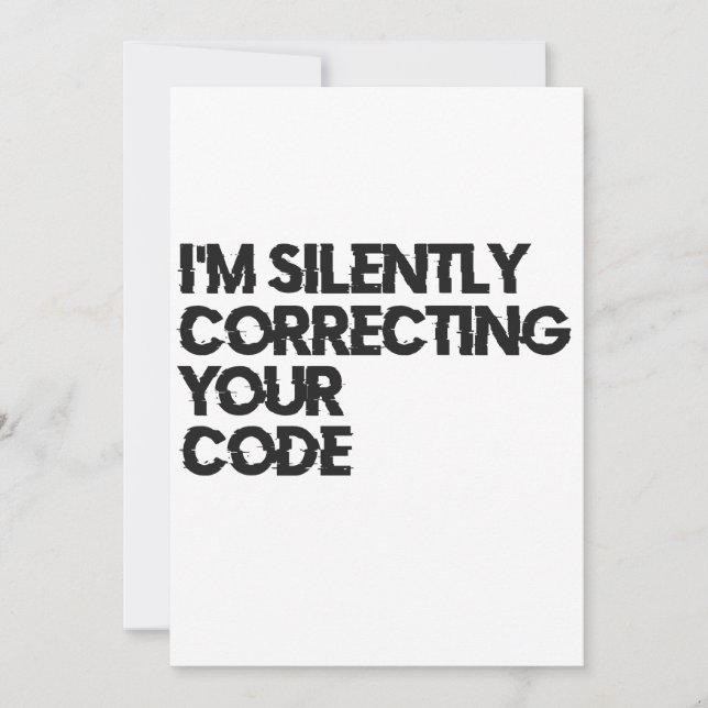 Jag Korrigera Din Kod Tyst Rolig Programmerare Inbjudningar (Framsida)