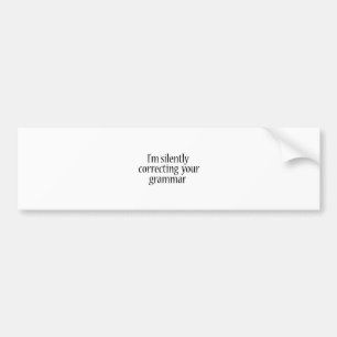 Jag korrigerar din grammatik.. bildekal