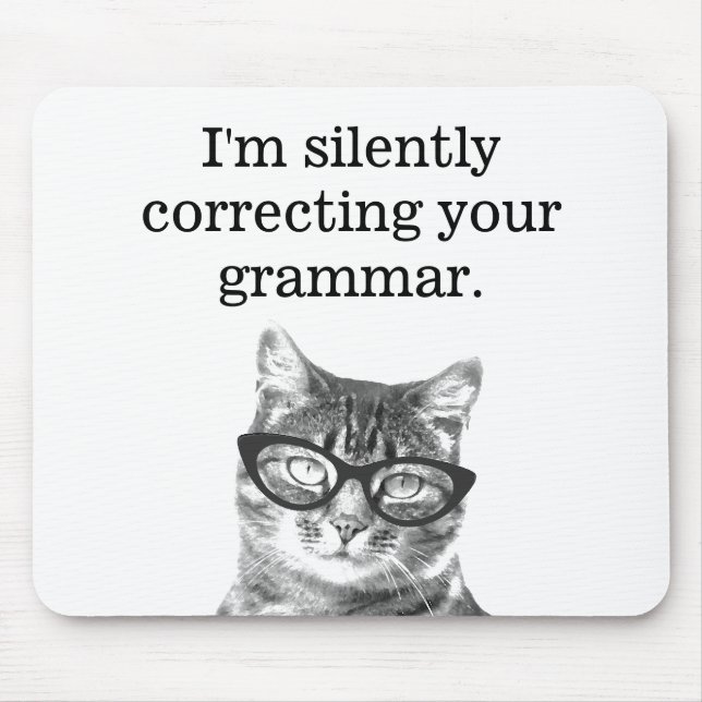 Jag korrigerar tyst din grammatik katt musmattor (Framsidan)