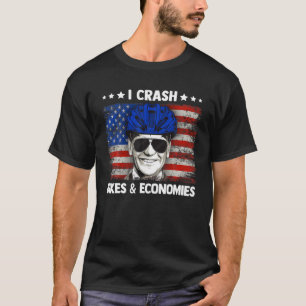 Jag kraschbikes och ekonomi - en lätt bicykelolyck t shirt