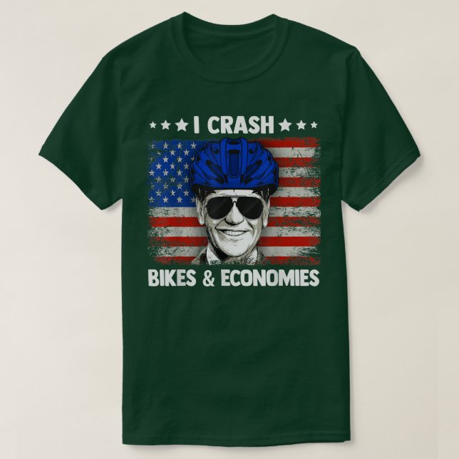 Jag kraschbikes och ekonomi - en lätt bicykelolyck t shirt (Design framsida)