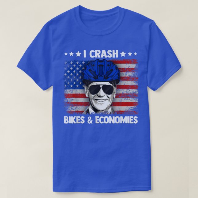 Jag kraschbikes och ekonomi - en lätt bicykelolyck t shirt (Design framsida)