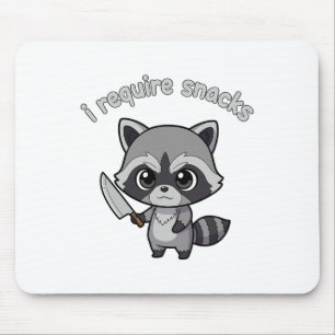 Jag kräver Snacks Raccoon Funny Halloween Retro An Musmatta