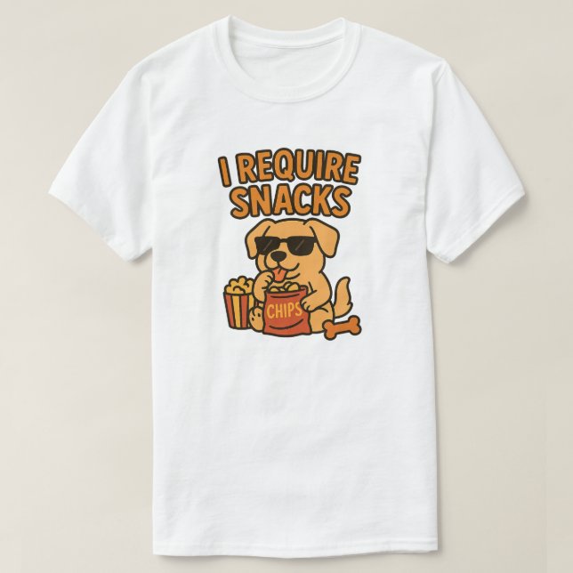 JAG KRÄVER SNACKS T SHIRT (Design framsida)