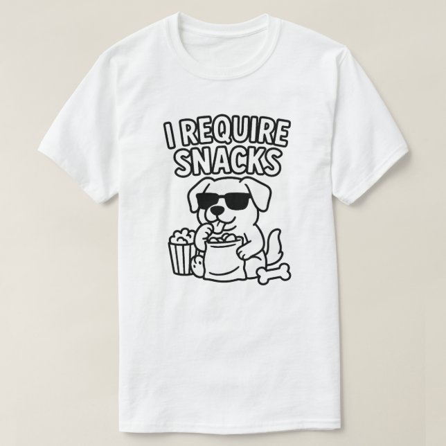 JAG KRÄVER SNACKS T SHIRT (Design framsida)