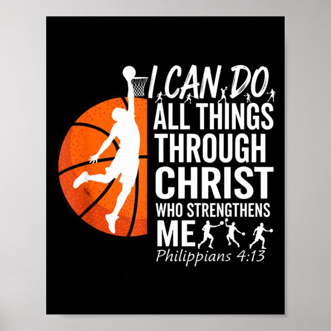 Jag Kristet Basket Filipperna 4 13 Poster (Framsidan)