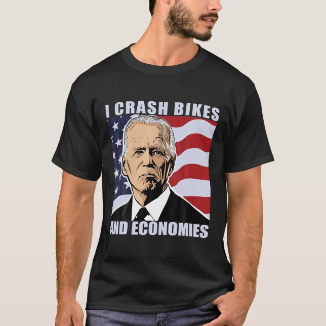 Jag krockar med bikes och ekonomi t shirt (Framsida)