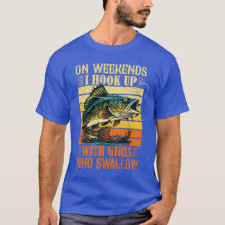 Jag Krok med flickor som Sväljer roligt fiske T Shirt