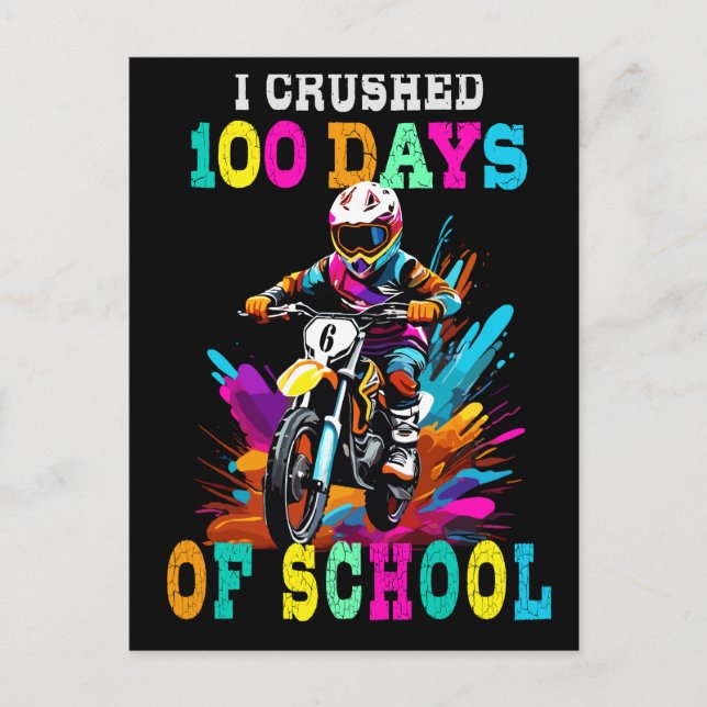 Jag krossade 100 dagar av Motocross i skolan Vykort (Framsida)
