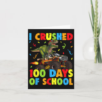 Jag krossade 100 dagar av School Funny Dinosaur Mo Kort