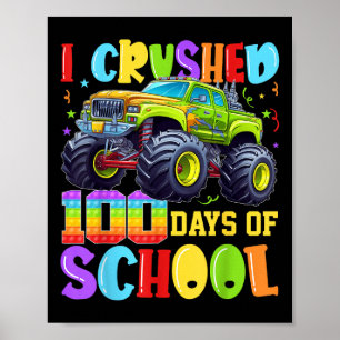 Jag krossade 100 dagar av School Kid Boy Monster L Poster