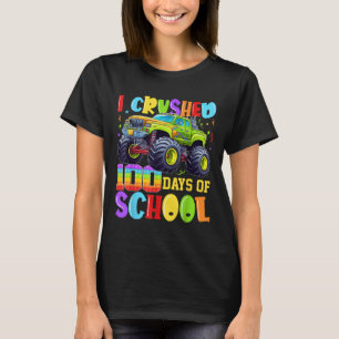 Jag krossade 100 dagar av School Kid Boy Monster L T Shirt