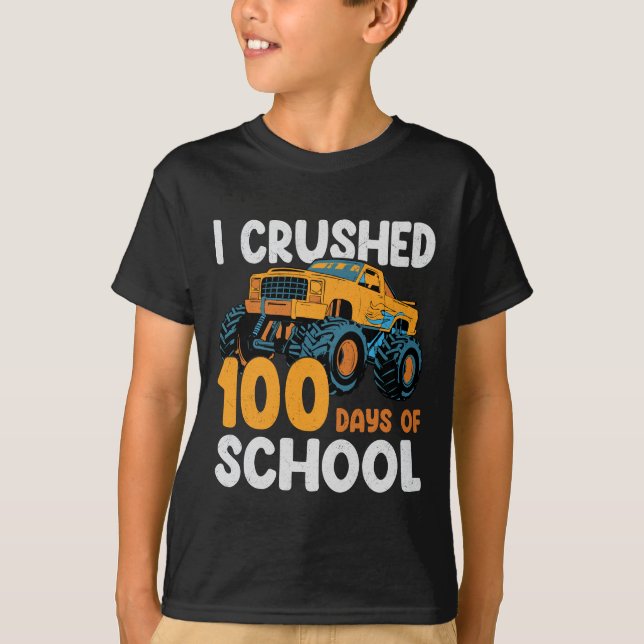 🎉 jag krossade 100 dagar av skola T-Shirt - Rolig (Framsida)