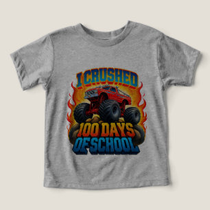 Jag krossade 100 dagar av skolbojor Monster Lastbi T Shirt