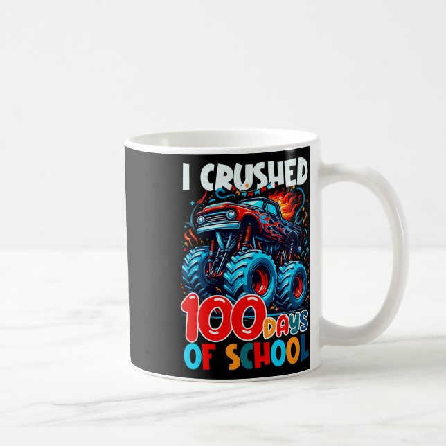 Jag krossade 100 dagar av skoldoktor Monster Truc Kaffemugg (Höger)