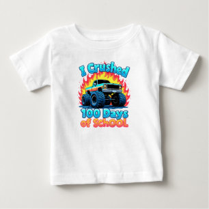 Jag krossade 100 dagar av skolmonster Lastbil 100 T Shirt