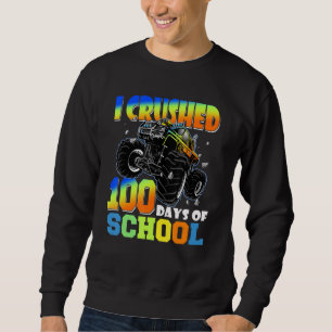 Jag krossade 100 dagar av skolmonster Lastbil Boys Lång Ärmad Tröja