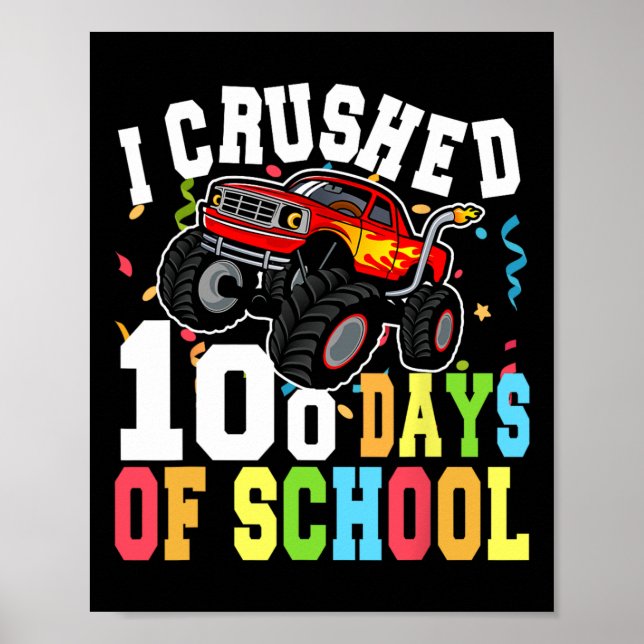 Jag krossade 100 dagar av skolmonster Lastbil Boys Poster (Framsidan)