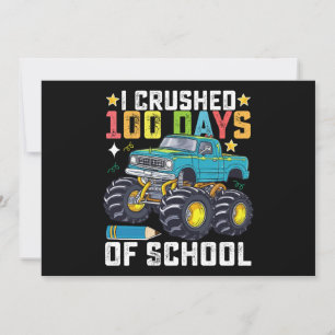 Jag krossade 100 dagar av skolmonster Lastbil Inbjudningar