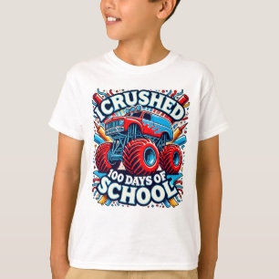 Jag krossade 100 dagar av skolmonster Lastbil Kids T Shirt