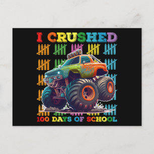 Jag krossade 100 dagar av skolmonster Lastbil Vykort