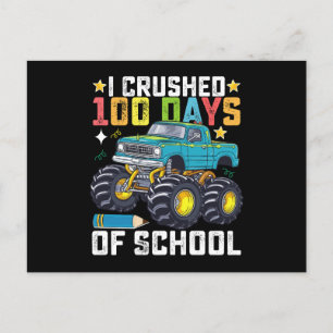 Jag krossade 100 dagar av skolmonster Lastbil Vykort