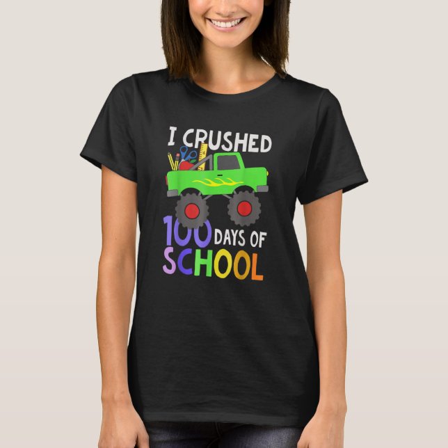 Jag krossade 100 dagar i skolan, 100 dagar i Monst T Shirt (Framsida)