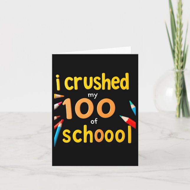 Jag krossade 100 dagar i skolan 100 dagar i skolan kort (Framsida)