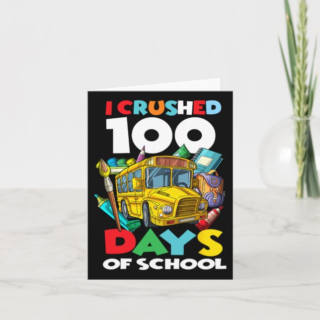 Jag krossade 100 dagar i skolan 100 dagar i skolan kort (Framsida)