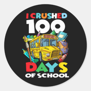 Jag krossade 100 dagar i skolan 100 dagar i skolan runt klistermärke