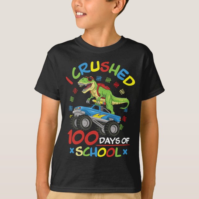 Jag krossade 100 dagar i skolan 100-dagen i skola  t shirt (Framsida)