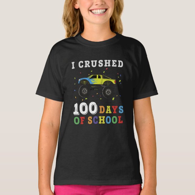 Jag krossade 100 dagar i skolan t shirt (Framsida)