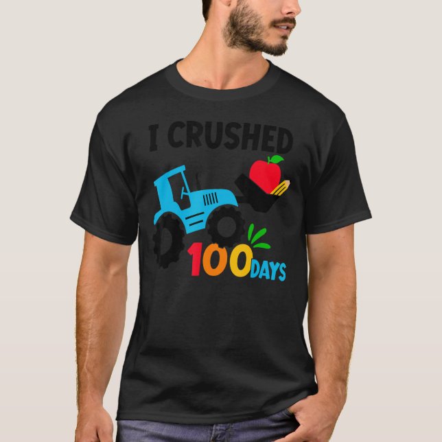 Jag krossade 100 dagar Lycklig 100 dagar i skolpak T Shirt (Framsida)