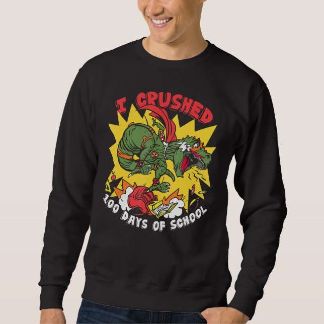 Jag krossade 100 dagar med skoldobu till Rex Tee K Lång Ärmad Tröja (Framsida)