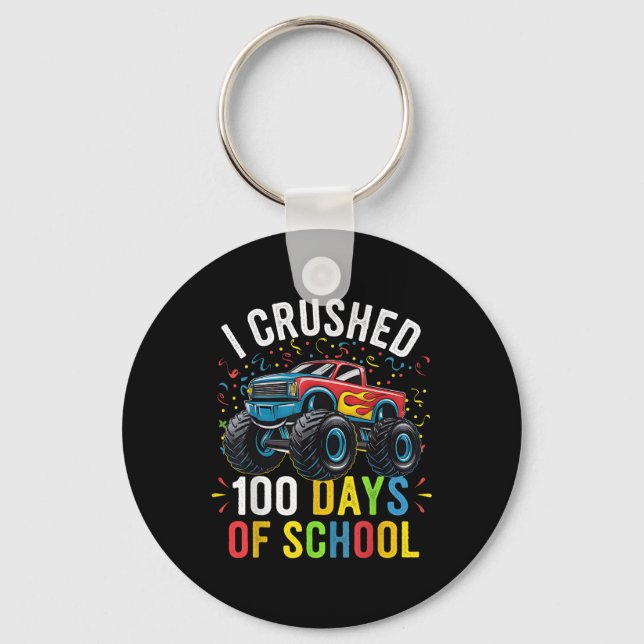 Jag krossade 100 dagar med skolpojkar och barn. nyckelring (Framsida)