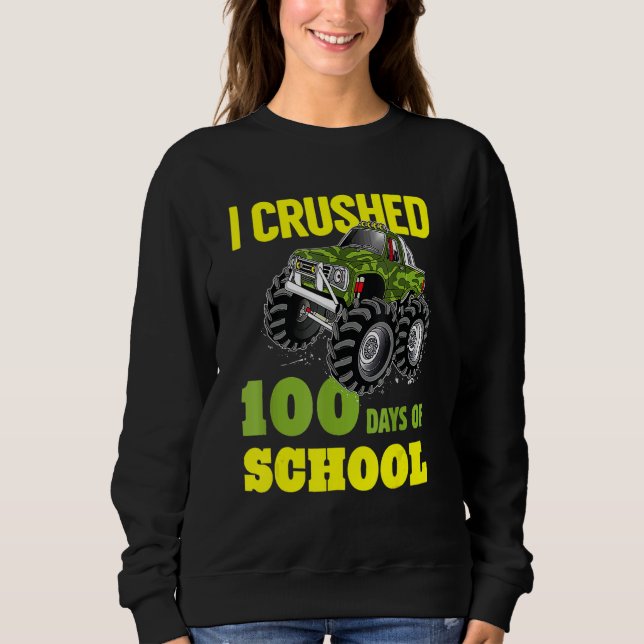 Jag krossade 100 dagars skolmonstertruck 1 t shirt (Framsida)