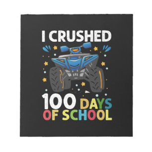 Jag krossade 100 dagars skolmonstertruck pojkar anteckningsblock