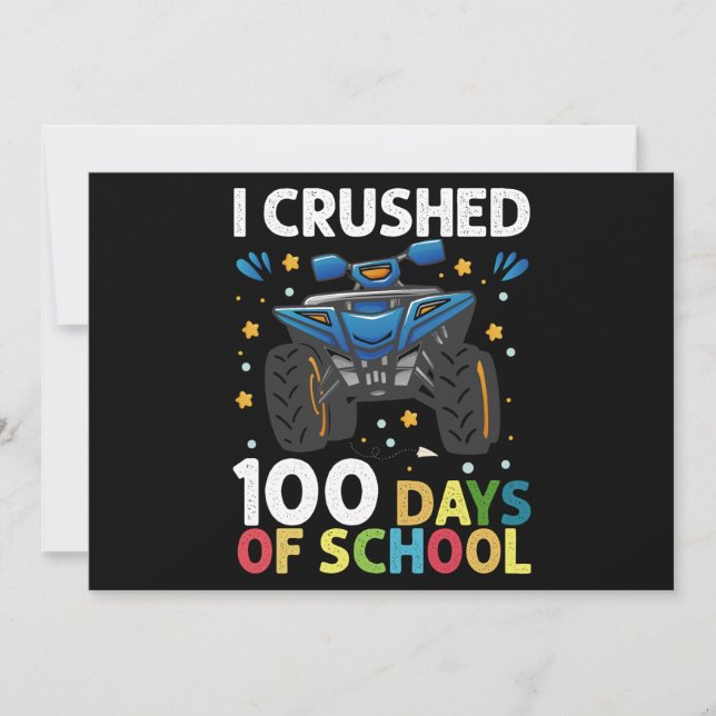 Jag krossade 100 dagars skolmonstertruckpojkar inbjudningar (Framsida)