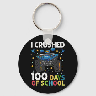 Jag krossade 100 dagars skolmonstertruckpojkar nyckelring