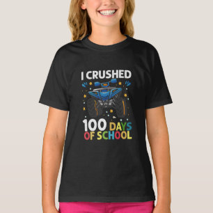 Jag krossade 100 dagars skolmonstertruckpojkar t shirt