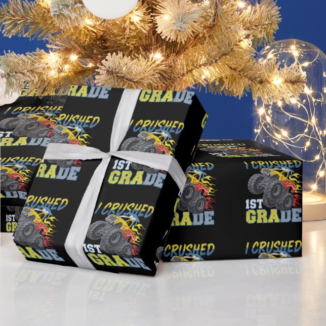Jag Krossade 1:a Klassens Monstertruck Rolig Exame Presentpapper (Helgdagar)