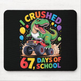 Jag krossade 67 dagars skolmonstertruck dinosaurie musmatta