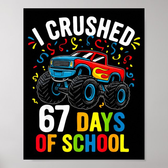 Jag krossade 67 skoldagar Rolig Six Seven Meme B Poster (Framsidan)