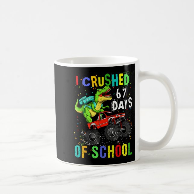 Jag krossade 67 skoldagar Rollig Six Seven Meme B Kaffemugg (Höger)