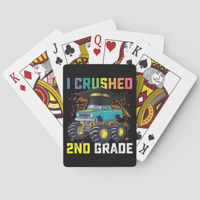Jag krossade andra Klass-monstern Lastbil Studente Casinokort (Baksidan)